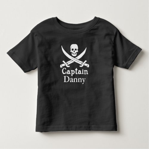 Personalized Pirate Captain Toddler T_shirt