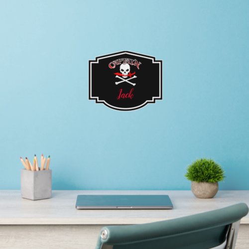Personalized Pirate Captain Wall Decal