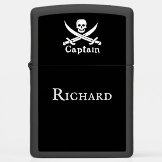 Personalized Pirate Captain Zippo Lighter