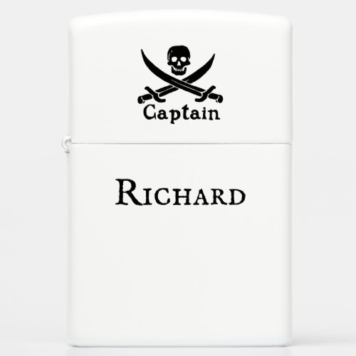 Personalized Pirate Captain Zippo Lighter