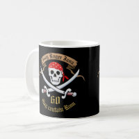 Pirate Skull and Crossbones Simple Modern Coffee Mug