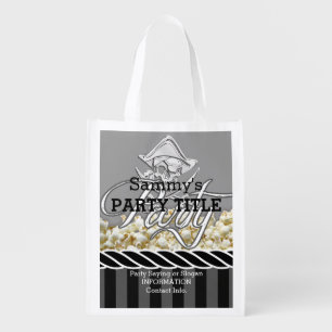 Personalized Pirate Day Party Reusable Grocery Bag