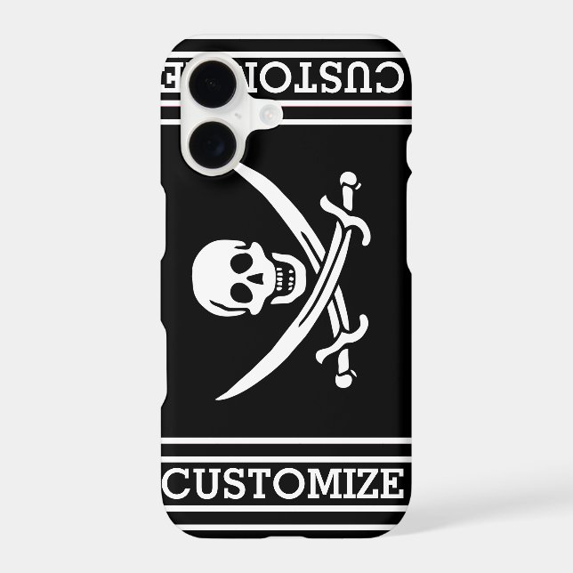 Personalized Pirate Flag Iphone Case (Back)