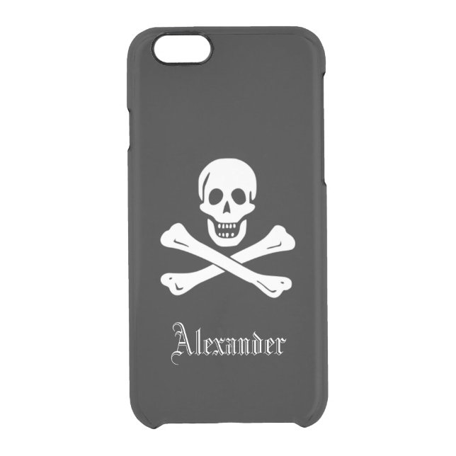 Personalized Pirate Flag Skull and Crossbones Uncommon iPhone Case (Back)
