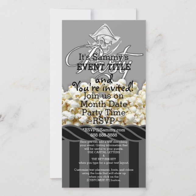 Personalized Pirate Party (Front)