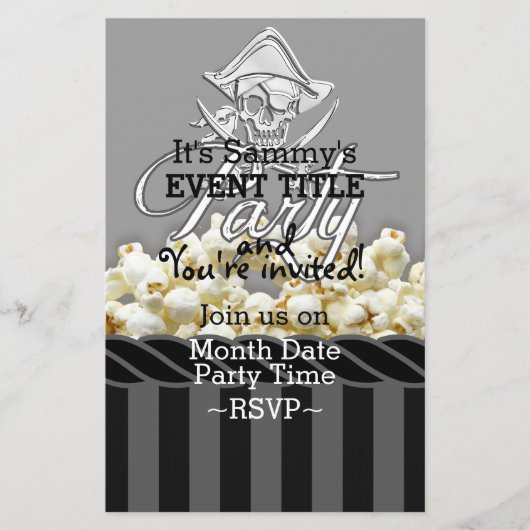 Personalized Pirate Party (Front)