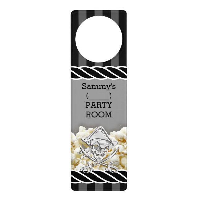Personalized Pirate Party Door Hanger (Front)