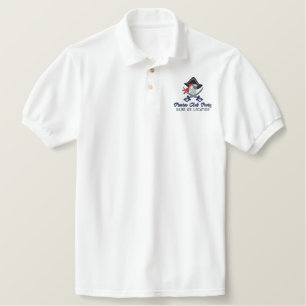 Personalized Pirate Party Embroidery Embroidered Polo Shirt