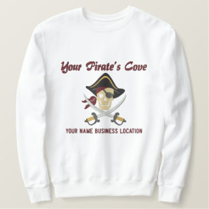 Personalized Pirate Party Embroidery Embroidered Sweatshirt