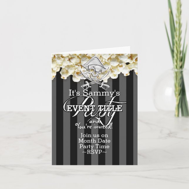 Personalized Pirate Party Invitation (Front)