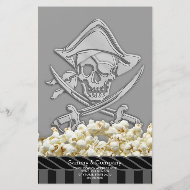 Personalized Pirate Party Stationery (Front)