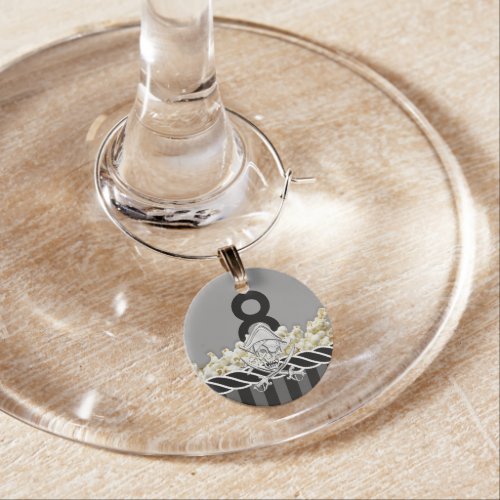 Personalized Pirate Party Wine Glass Charm