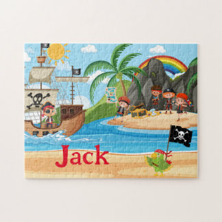 Personalized Pirate Ship Child Name Puzzle