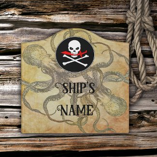 Personalized Pirate Ship Door Sign