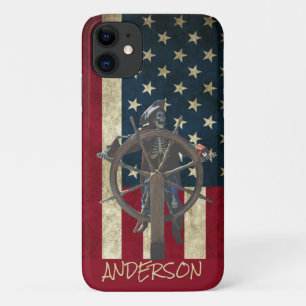 Personalized Pirate Ship Skeleton iPhone 11 Case