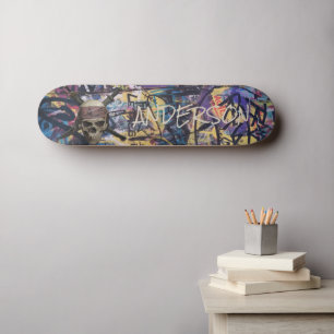 Personalized  Pirate Ship Skull  & Cross Swords Skateboard