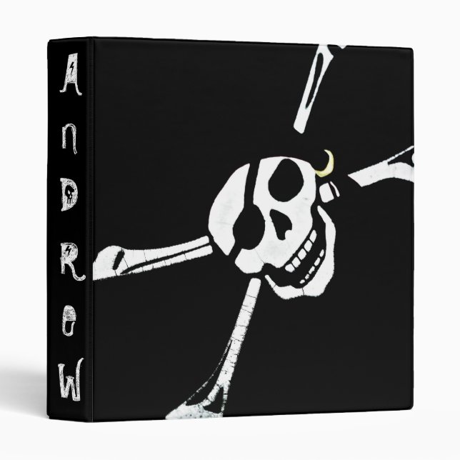 Personalized Pirate Symbol Binder (Front/Spine)