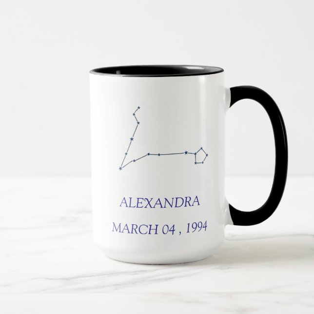 Personalized Pisces Constellation Mug - Custom Sta (Right)