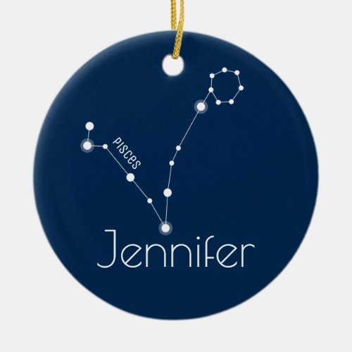 Personalized Pisces Constellation Ornament