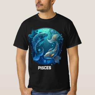 Personalized Pisces Zodiac Astrology Birthday Gift T-Shirt