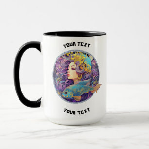 PERSONALIZED PISCES ZODIAC SIGN  MUG