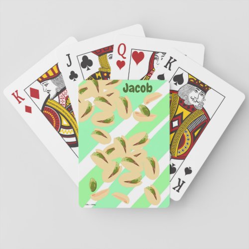 Personalized Pistachio Nuts Poker Cards