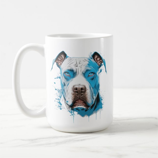 Personalized Pitbull Dad Coffee Mug (Left)