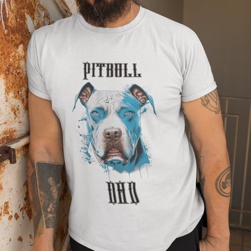 Personalized Pitbull Dad T_Shirt