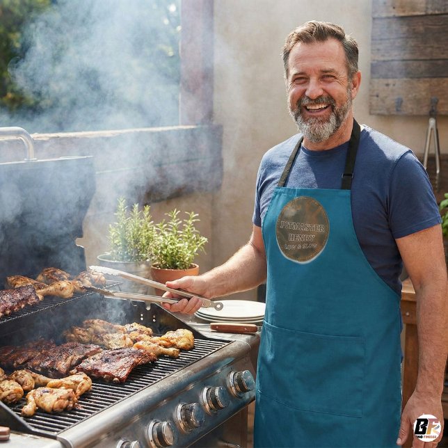 Personalized Pitmaster Henry BBQ Custom Name & Lea Apron (Creator Uploaded)