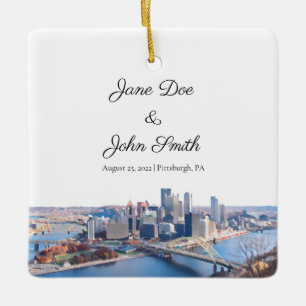 Personalized Pittsburgh Ceramic Ornament