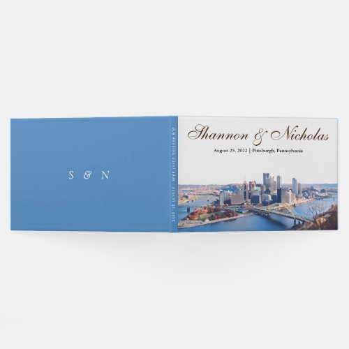 Personalized Pittsburgh Skyline Guest Book