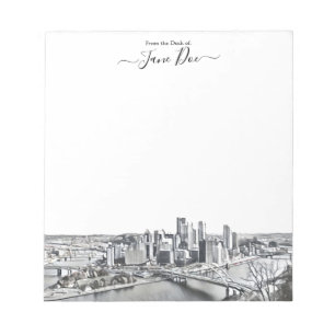 Personalized Pittsburgh Skyline Notepad