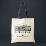 Personalized Pittsburgh Wedding Welcome Tote Bag<br><div class="desc">Welcome your out of town guests with this Pittsburgh wedding welcome bag.</div>