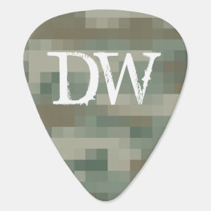 Personalized pixel camouflage guitar pick
