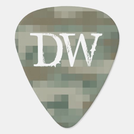 Personalized Pixel Camouflage Guitar Pick