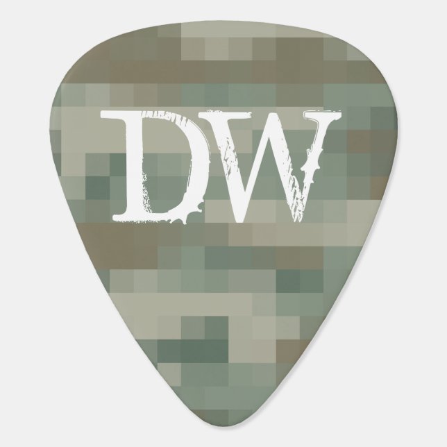 Personalized pixel camouflage guitar pick (Back)