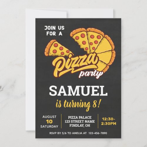 Personalized Pizza Palace Birthday Party Any Age Invitation