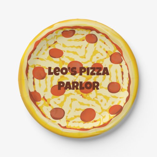 Personalized Pizza Parlor Pizzeria Party  Paper Plates