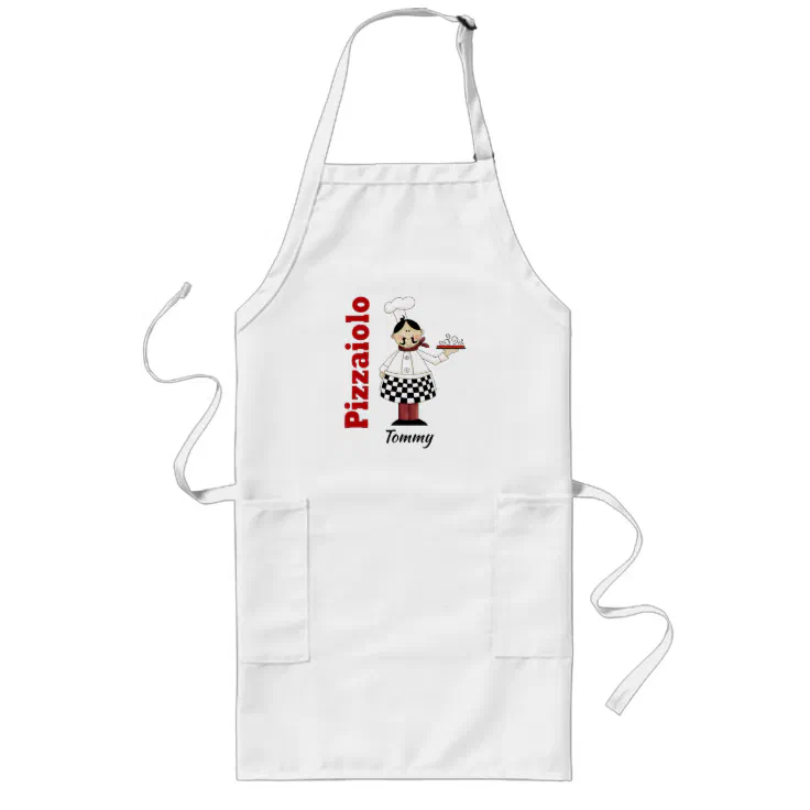 Personalized Pizzaiolo Pizza Chef Long Apron | Zazzle