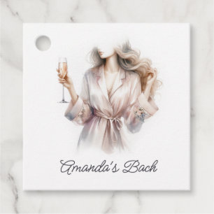 Personalized PJs & Prosecco Bridal Shower Favor Tags