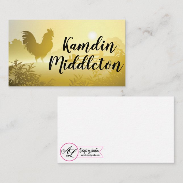 Personalized Place Cards Sunny Morning Farm Countr (Front/Back)