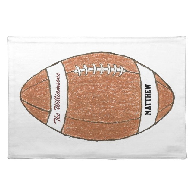 Personalized Placemat - Football Family (Front)