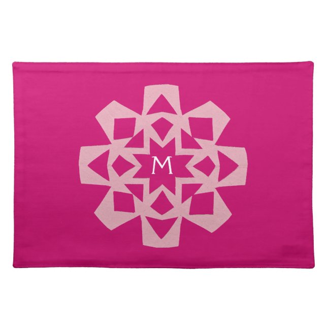 Personalized Placemat - Pink Snowflake (Front)