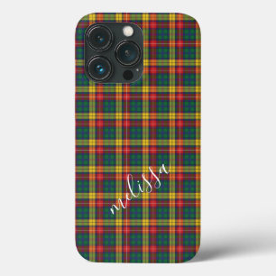 Personalized Plaid Buchanan Tartan Mom Birthday iPhone 13 Pro Case