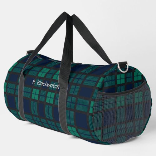 Personalized Plaid Clan Blackwatch Custom Tartan Duffle Bag