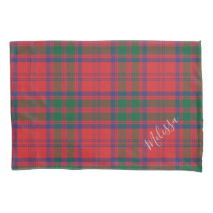 Personalized Plaid Clan Grant Tartan Rustic Pillow Case