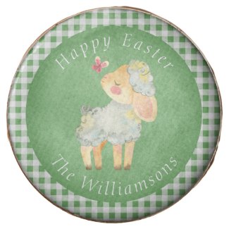 Personalized Plaid Lamb Easter Egg Hunt