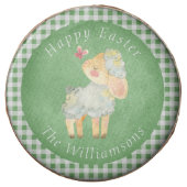 Personalized Plaid Lamb Easter Egg Hunt Chocolate Covered Oreo (Front)