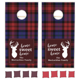 Personalized Plaid Sweet Home MacLachlan Tartan Cornhole Set