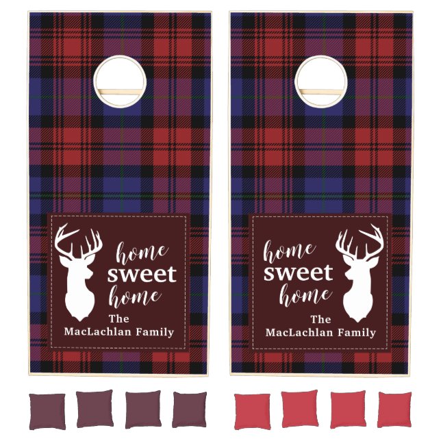 Personalized Plaid Sweet Home MacLachlan Tartan Cornhole Set (Set)